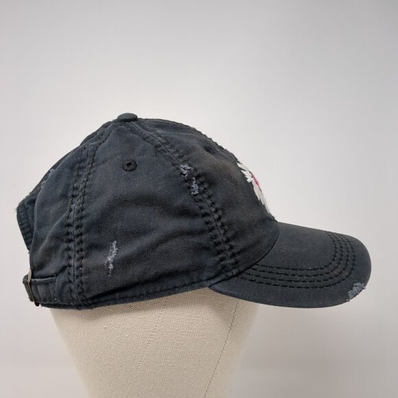Daisy Flower Slideback Hat Blue One Size Adjustable Embroidered 6 Panel - Picture 4 of 8